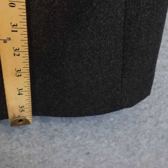 Wool Coat Mens Medium Black Detachable Liner Trim Quilt Buckle‎ OF ALL THREADS